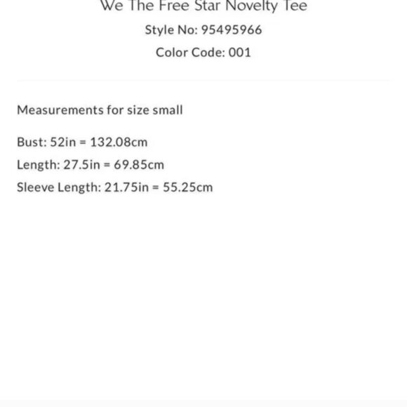 Free People NWT We the Free Star Novelty Tee in Washed Black Combo - xs - Picture 6 of 9